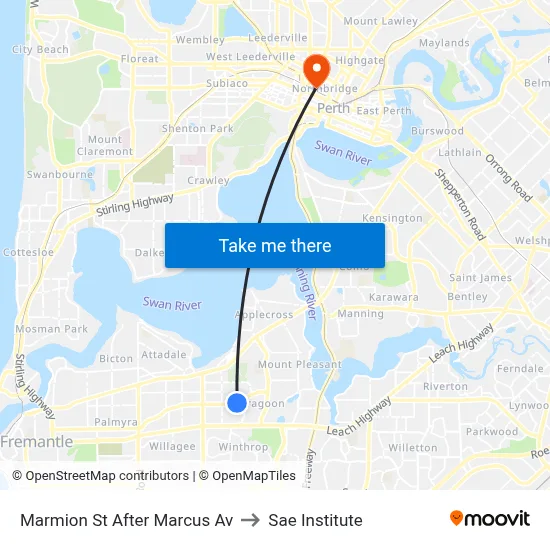 Marmion St After Marcus Av to Sae Institute map