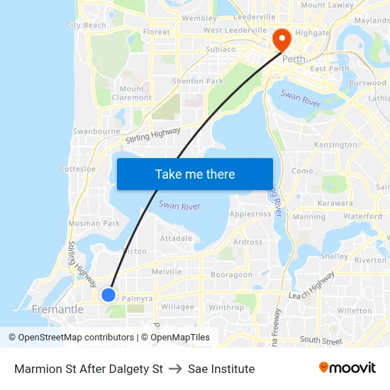 Marmion St After Dalgety St to Sae Institute map