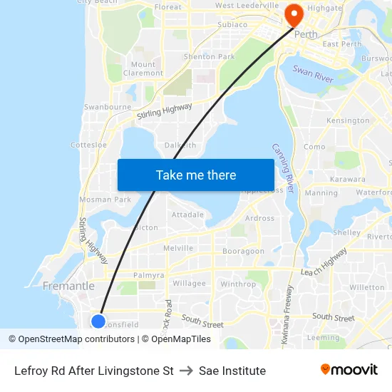 Lefroy Rd After Livingstone St to Sae Institute map