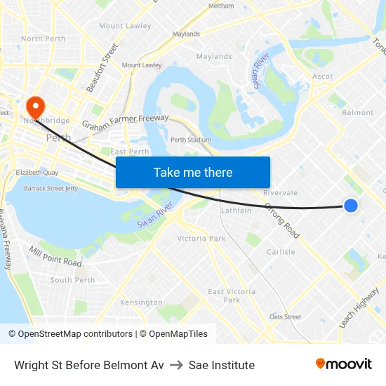 Wright St Before Belmont Av to Sae Institute map