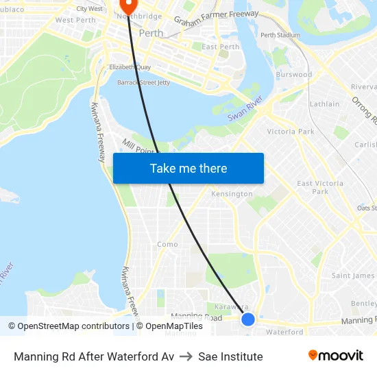 Manning Rd After Waterford Av to Sae Institute map