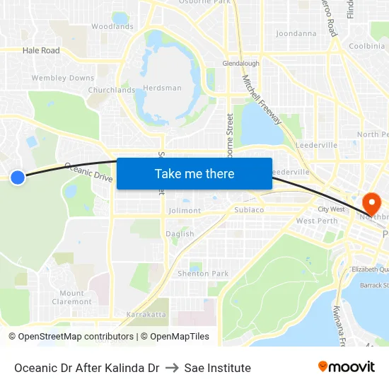 Oceanic Dr After Kalinda Dr to Sae Institute map
