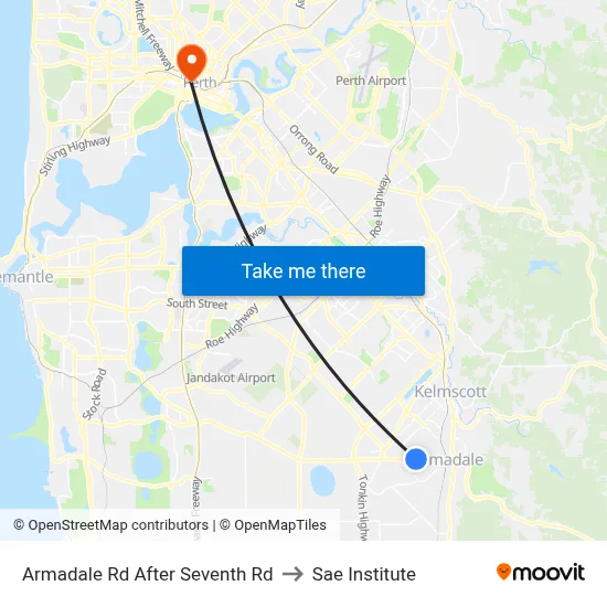 Armadale Rd After Seventh Rd to Sae Institute map