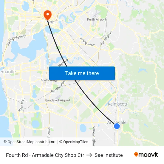 Fourth Rd - Armadale City Shop Ctr to Sae Institute map