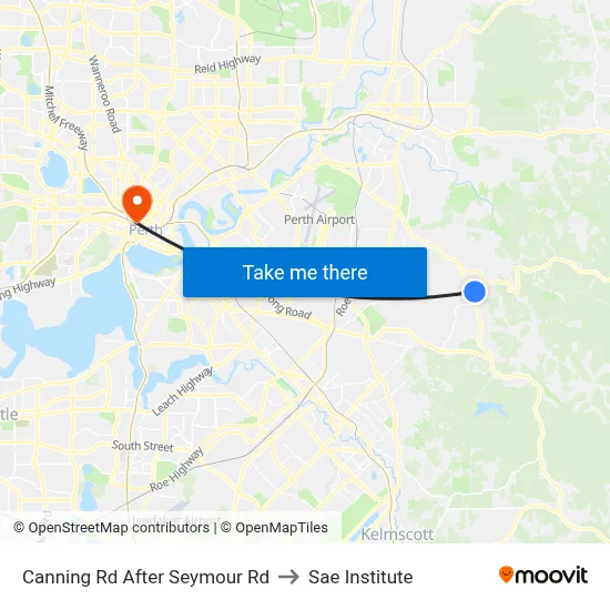 Canning Rd After Seymour Rd to Sae Institute map