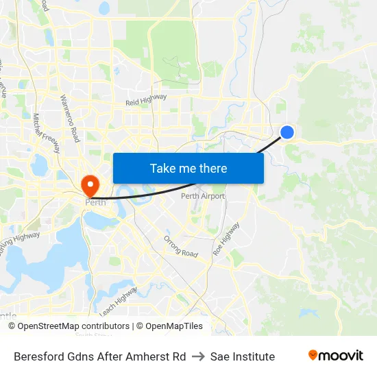 Beresford Gdns After Amherst Rd to Sae Institute map
