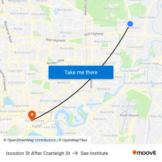 Isoodon St After Cranleigh St to Sae Institute map
