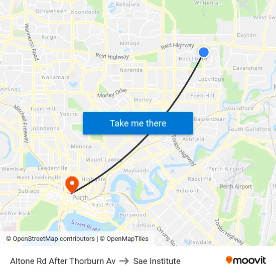 Altone Rd After Thorburn Av to Sae Institute map