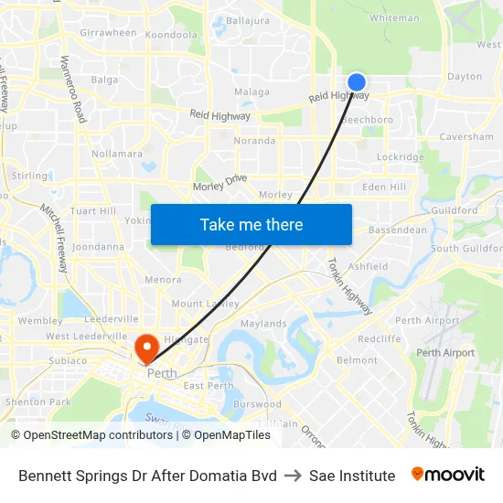 Bennett Springs Dr After Domatia Bvd to Sae Institute map