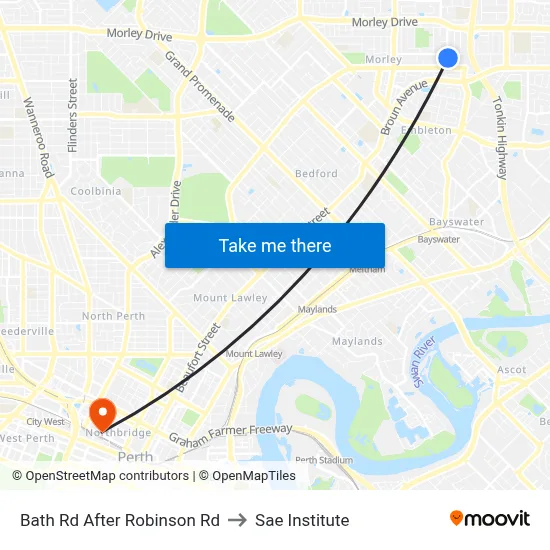 Bath Rd After Robinson Rd to Sae Institute map
