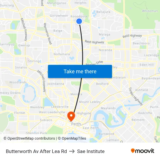 Butterworth Av After Lea Rd to Sae Institute map