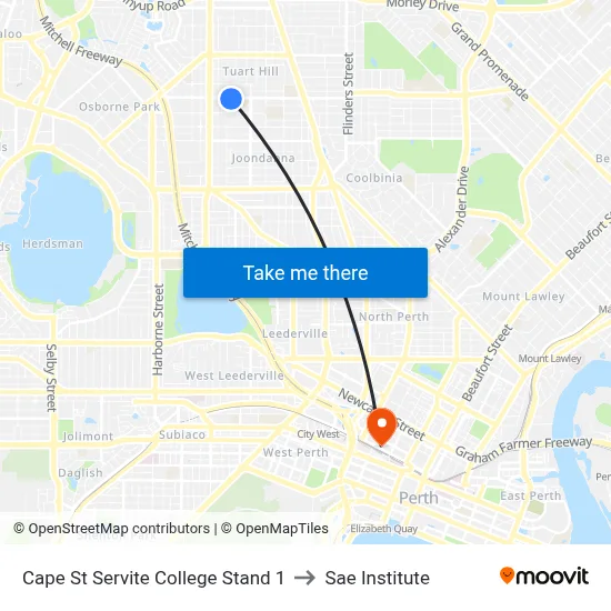 Cape St Servite College Stand 1 to Sae Institute map