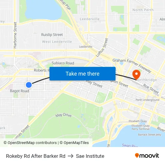 Rokeby Rd After Barker Rd to Sae Institute map