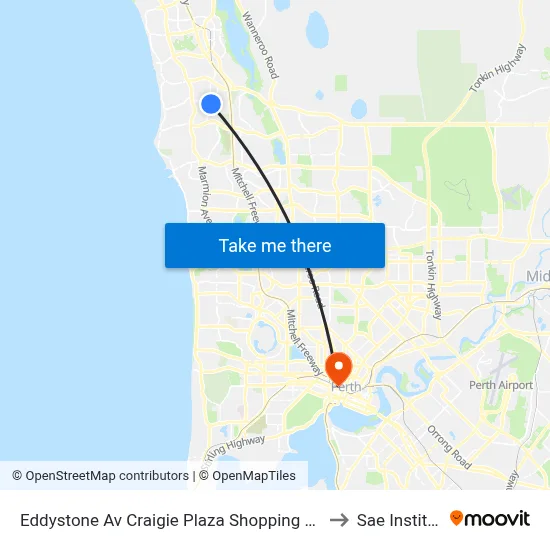 Eddystone Av Craigie Plaza Shopping Centre to Sae Institute map