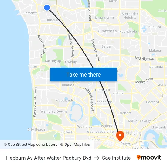 Hepburn Av After Walter Padbury Bvd to Sae Institute map