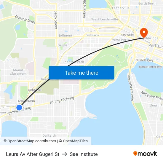 Leura Av After Gugeri St to Sae Institute map
