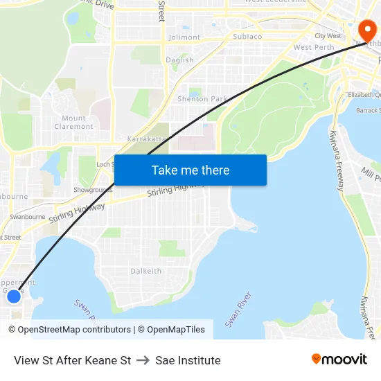 View St After Keane St to Sae Institute map
