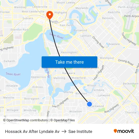 Hossack Av After Lyndale Av to Sae Institute map