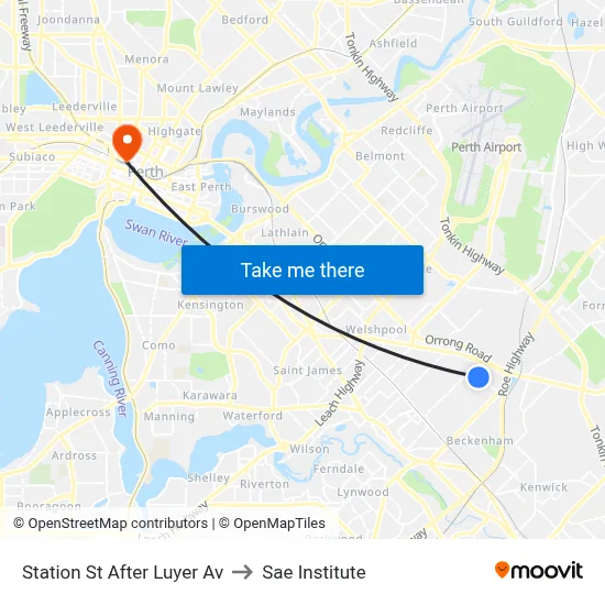 Station St After Luyer Av to Sae Institute map