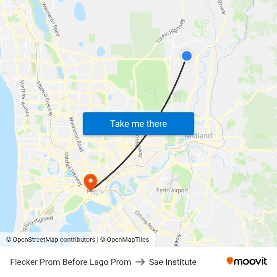 Flecker Prom Before Lago Prom to Sae Institute map
