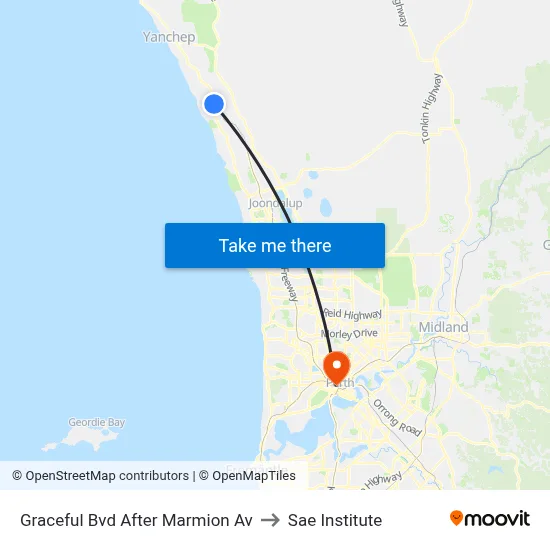 Graceful Bvd After Marmion Av to Sae Institute map