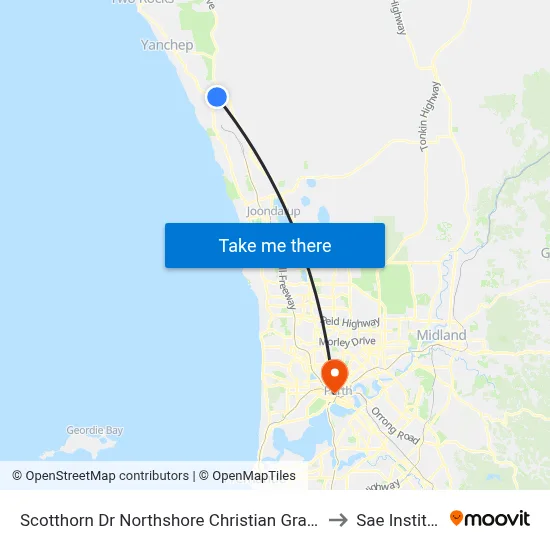 Scotthorn Dr Northshore Christian Grammar to Sae Institute map