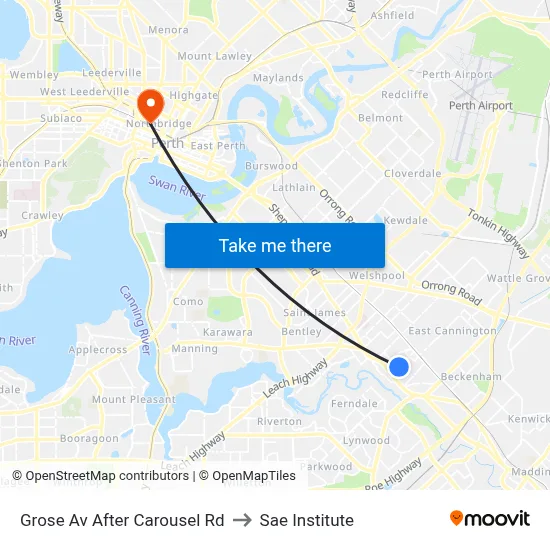 Grose Av After Carousel Rd to Sae Institute map