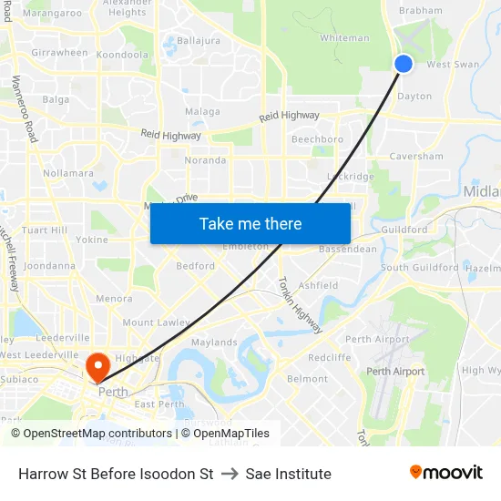Harrow St Before Isoodon St to Sae Institute map