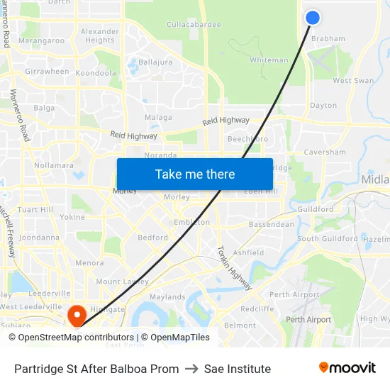Partridge St After Balboa Prom to Sae Institute map