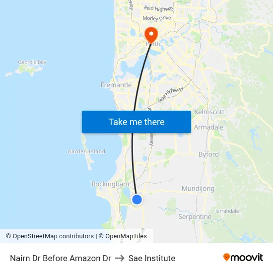 Nairn Dr Before Amazon Dr to Sae Institute map