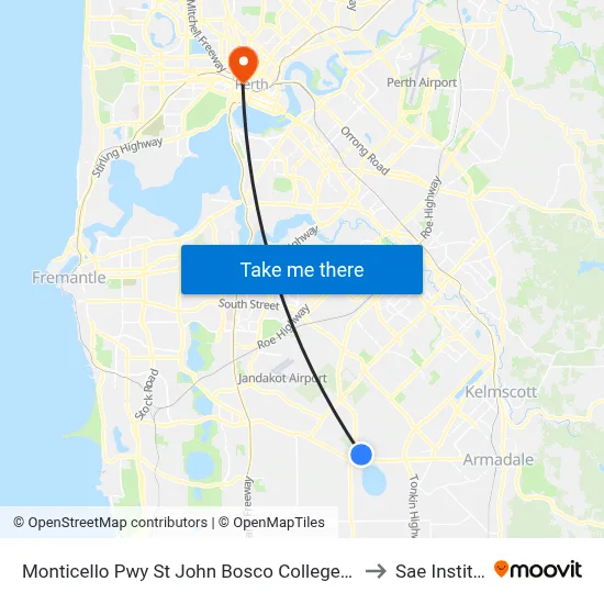 Monticello Pwy St John Bosco College Stand 1 to Sae Institute map