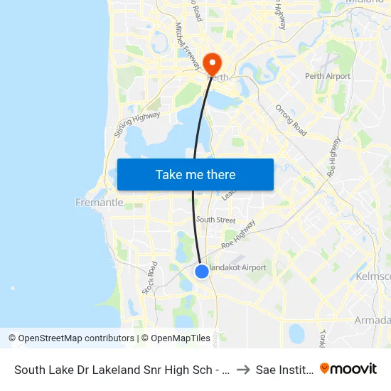 South Lake Dr Lakeland Snr High Sch - Stand 1 to Sae Institute map