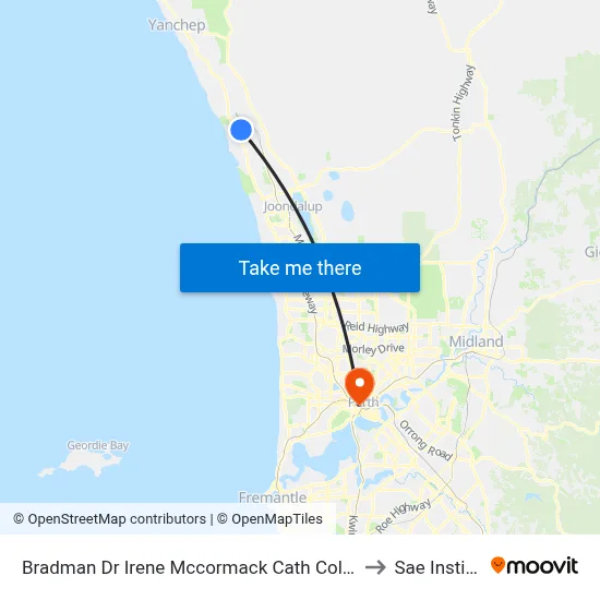 Bradman Dr Irene Mccormack Cath Coll Stand 2 to Sae Institute map