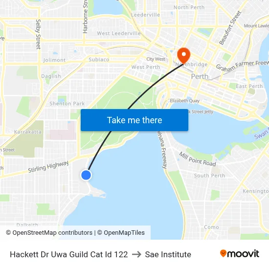 Hackett Dr Uwa Guild Cat Id 122 to Sae Institute map