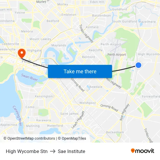 High Wycombe Stn to Sae Institute map