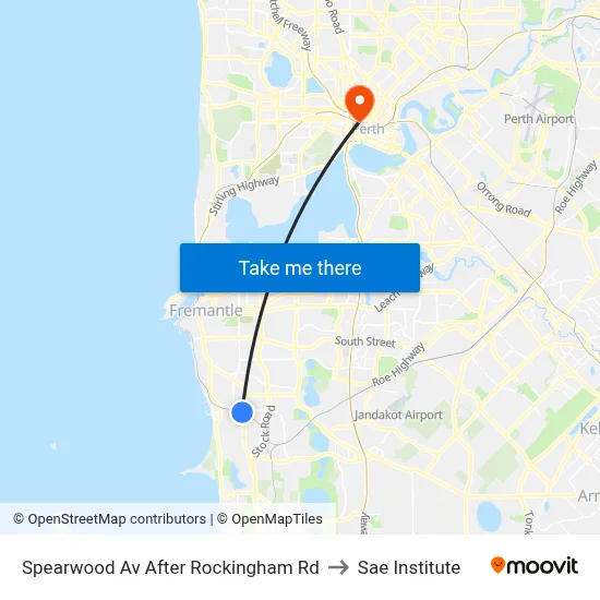 Spearwood Av After Rockingham Rd to Sae Institute map