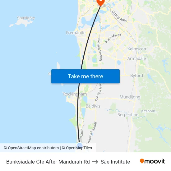 Banksiadale Gte After Mandurah Rd to Sae Institute map