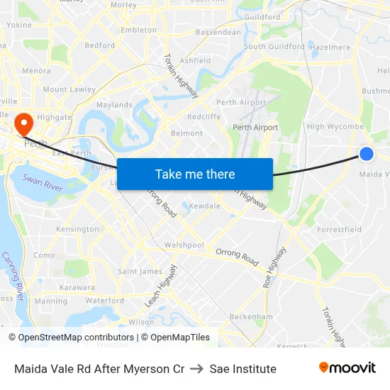 Maida Vale Rd After Myerson Cr to Sae Institute map