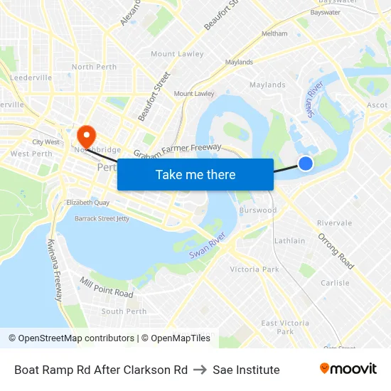 Boat Ramp Rd After Clarkson Rd to Sae Institute map