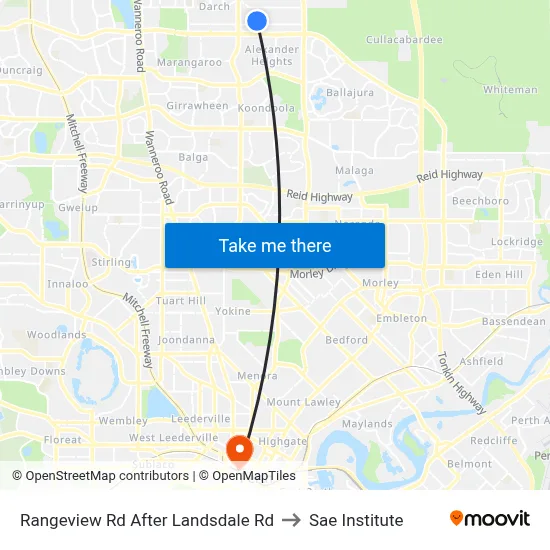 Rangeview Rd After Landsdale Rd to Sae Institute map