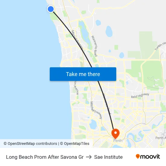 Long Beach Prom After Savona Gr to Sae Institute map