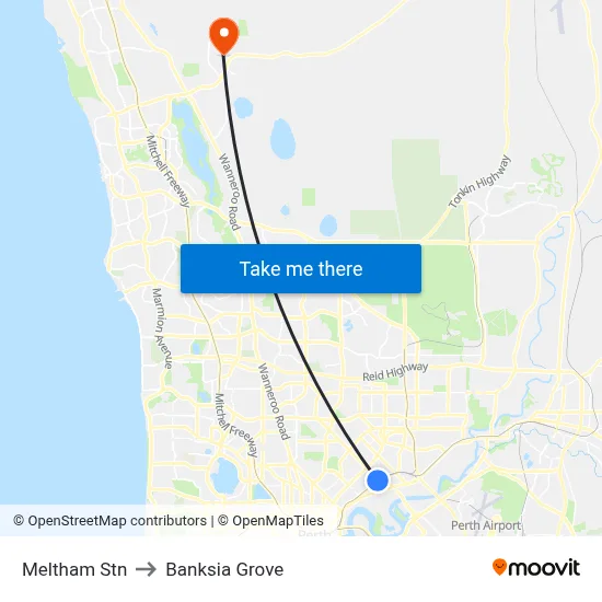 Meltham Stn to Banksia Grove map