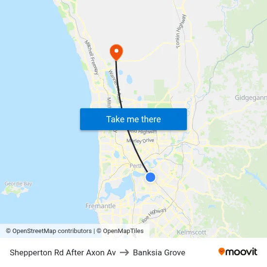 Shepperton Rd After Axon Av to Banksia Grove map
