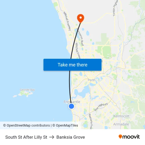 South St After Lilly St to Banksia Grove map