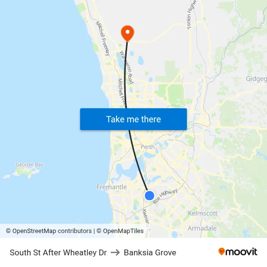 South St After Wheatley Dr to Banksia Grove map