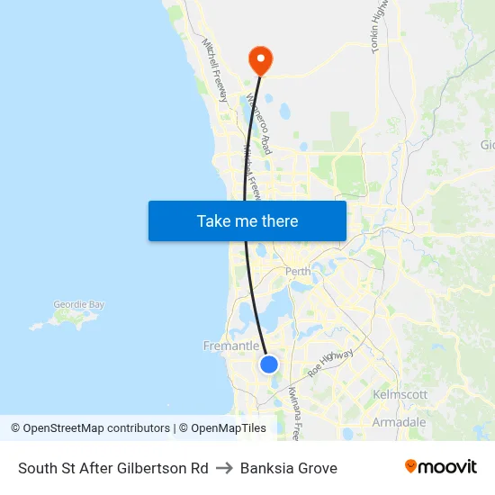 South St After Gilbertson Rd to Banksia Grove map