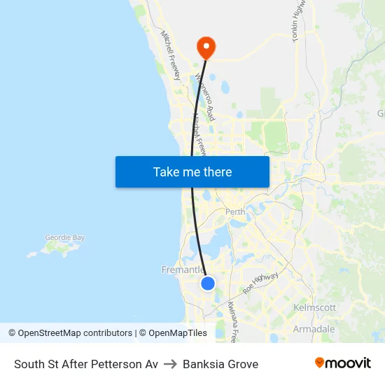 South St After Petterson Av to Banksia Grove map