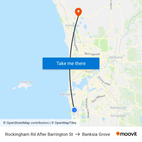Rockingham Rd After Barrington St to Banksia Grove map