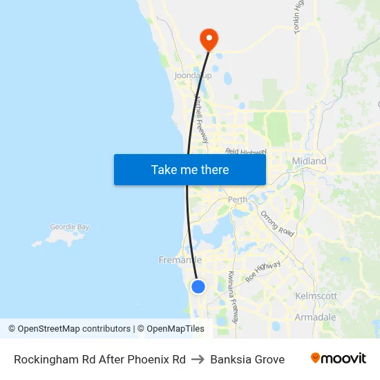 Rockingham Rd After Phoenix Rd to Banksia Grove map
