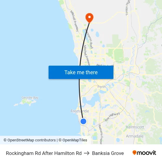 Rockingham Rd After Hamilton Rd to Banksia Grove map